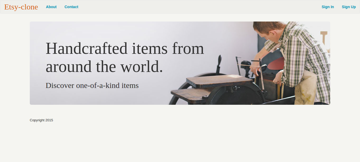 Screenshot of etsy-clone